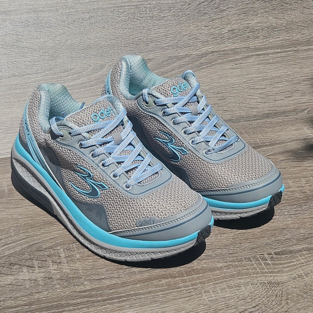 Gravity Defyer G-Defy Grey Blue VersoShock Walking Shoes Womens 8 TB9024FGU-W